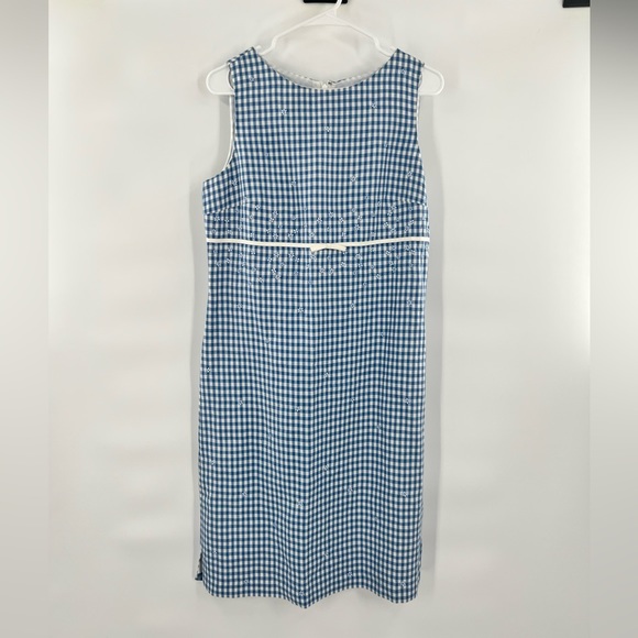 Talbots Dresses & Skirts - Talbots blue white sleeveless dress size 8 gingham